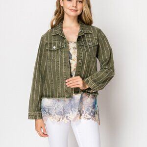 new ORIGMAI embellished jean denim jacket (7-colors) SM-2X classic rhinestones